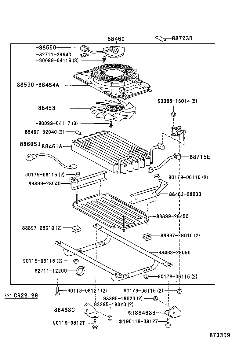 88550-28070 MOTOR ASSY, BLOWER (FOR CONDENSER) product image