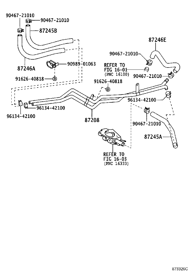 87245-27042 HOSE, HEATER WATER, INLET A product image