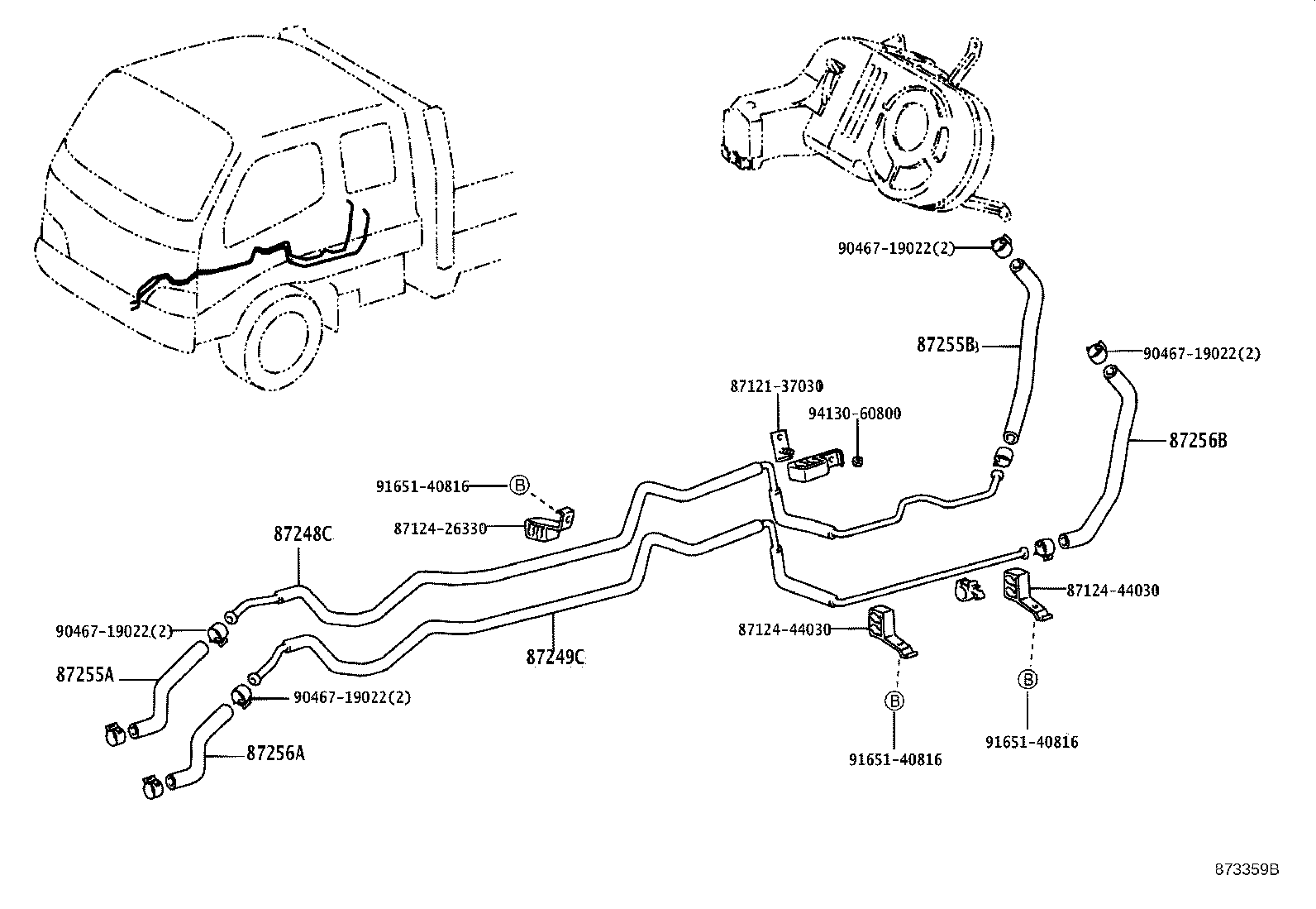 87207-37720 PIPE & HOSE SUB-ASSY, WATER B product image