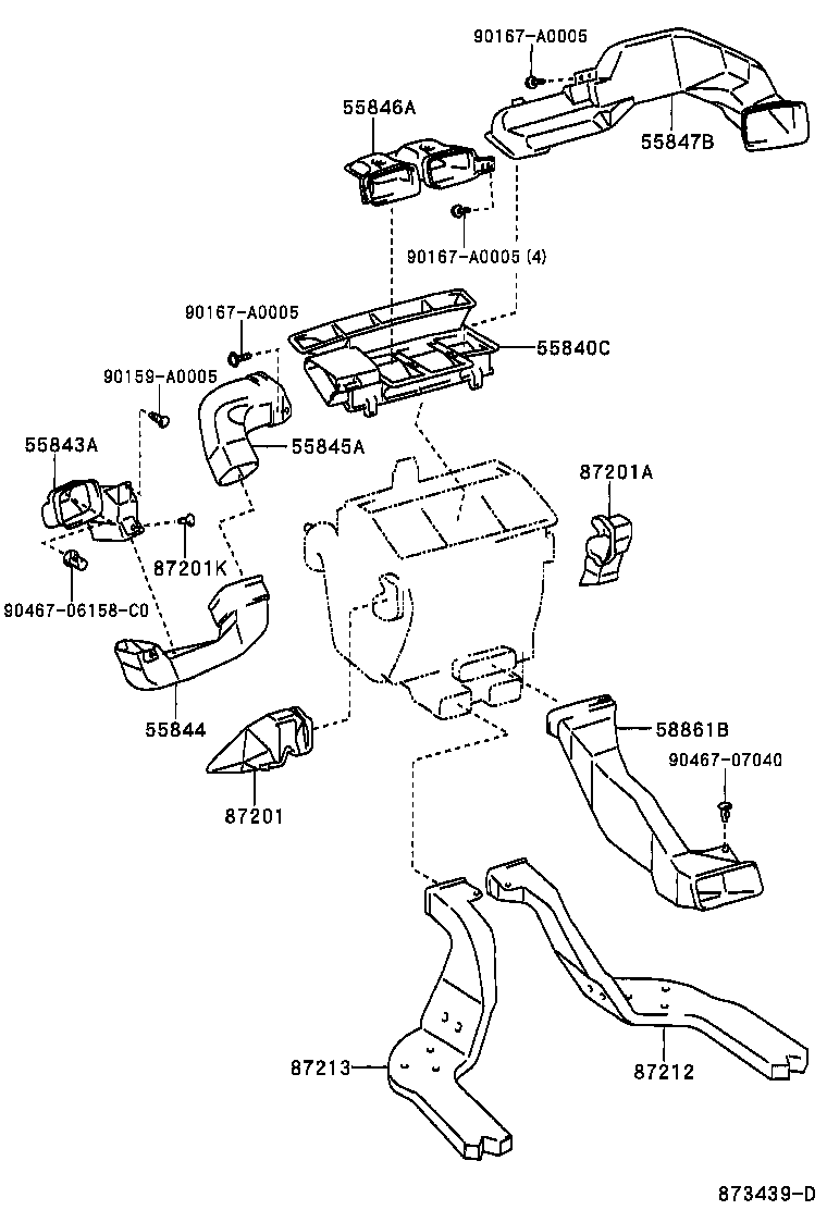 55846-AC030 DUCT, HEATER TO REGISTER, NO.4 product image