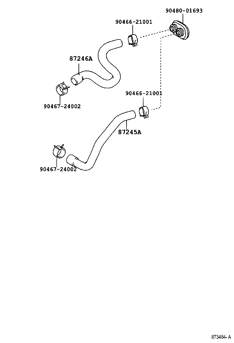 87245-2D580 HOSE, HEATER WATER, OUTLET A product image
