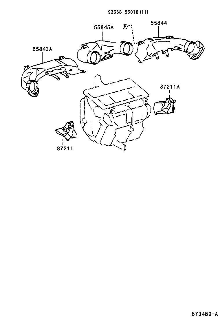 55843-20340 DUCT, HEATER TO REGISTER, NO.1 product image