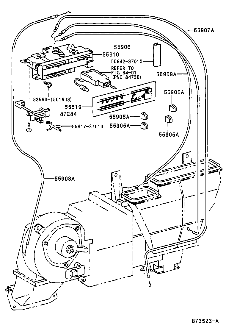55519-37020 PLATE, HEATER CONTROL NAME product image
