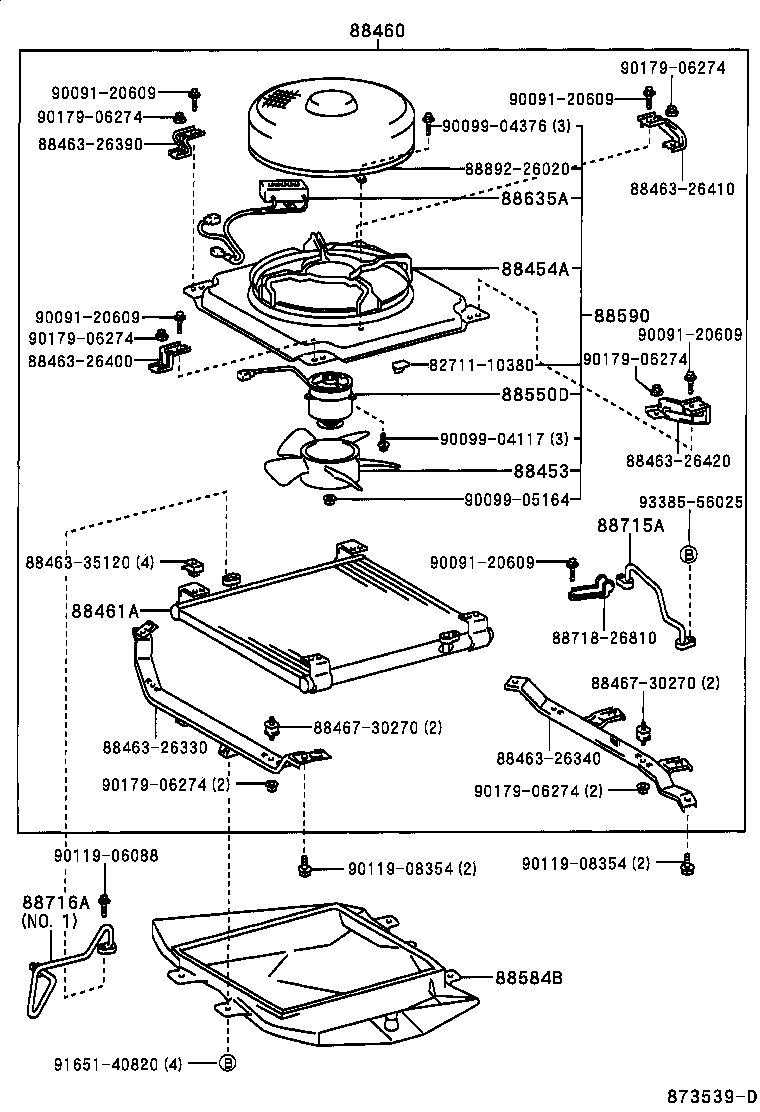 88460-26540 CONDENSER ASSY, COOLER product image
