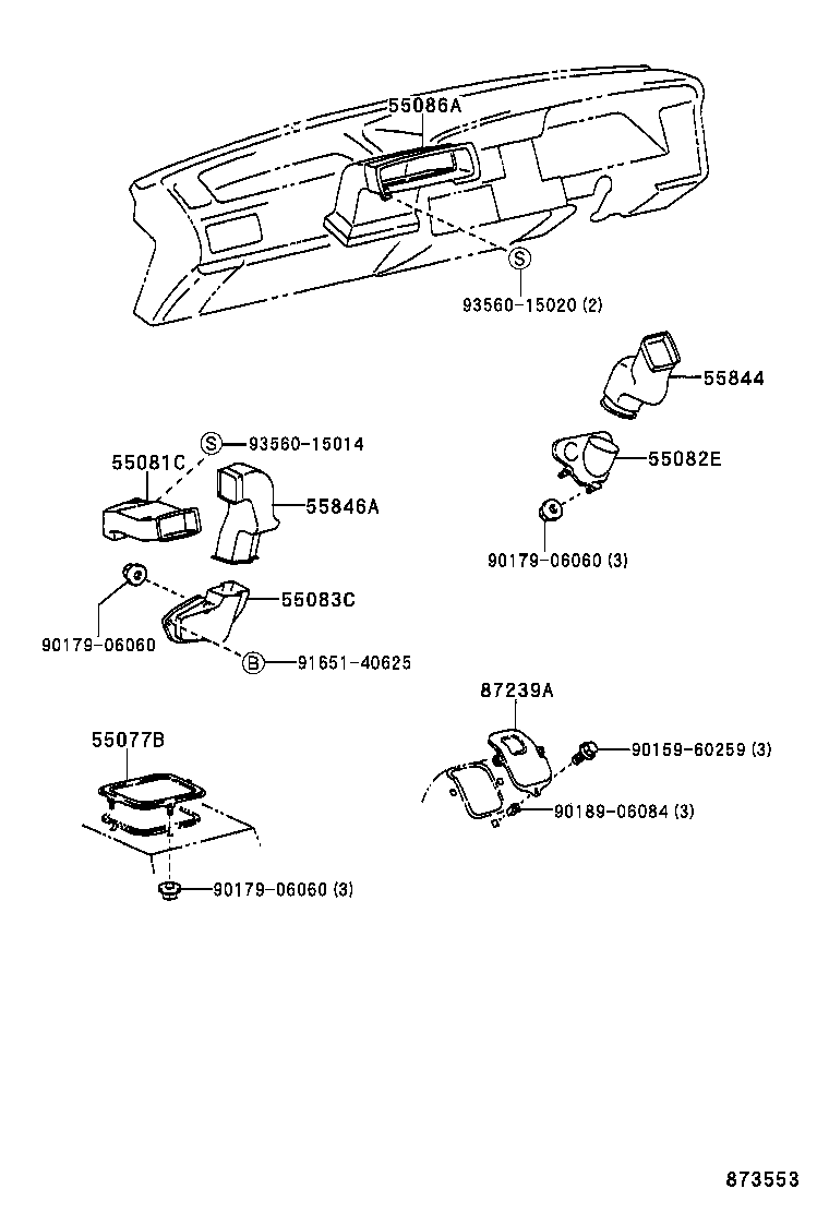 55846-95J01 DUCT, HEATER TO REGISTER, NO.4 product image