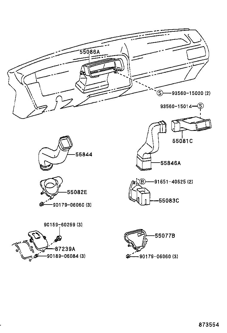 55846-95J01 DUCT, HEATER TO REGISTER, NO.4 product image