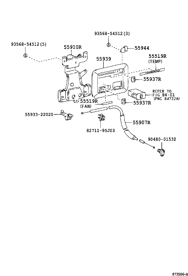 55907-26060 CABLE SUB-ASSY, TEMPERATURE CONTROL product image