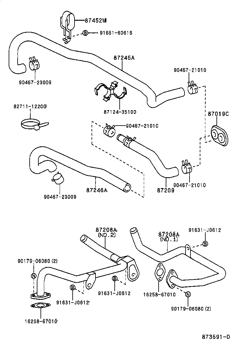 87245-3D050 HOSE, HEATER WATER, INLET A product image