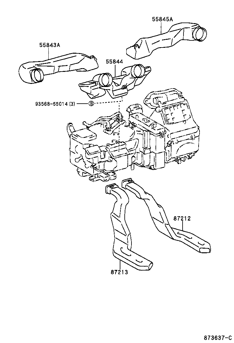 55843-52010 DUCT, HEATER TO REGISTER, NO.1 product image
