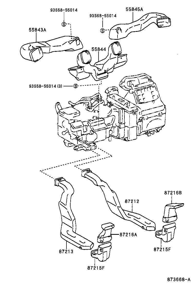 55845-52041 DUCT, HEATER TO REGISTER, NO.3 product image
