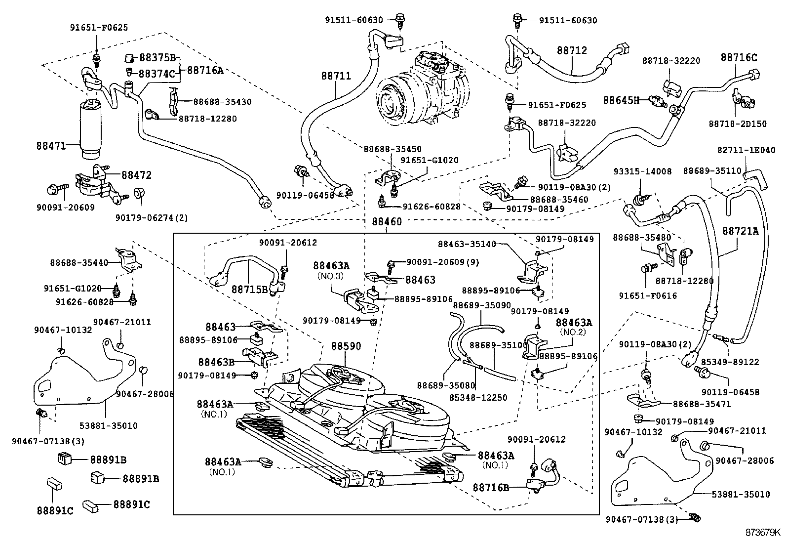 88460-35280 CONDENSER ASSY, COOLER product image