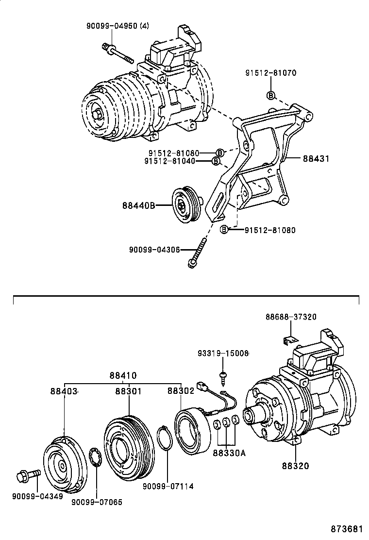 88320-37050 COMPRESSOR ASSY, COOLER product image