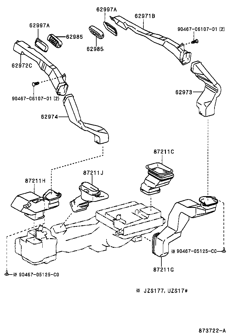 55843-30240 DUCT, HEATER TO REGISTER, NO.1 product image