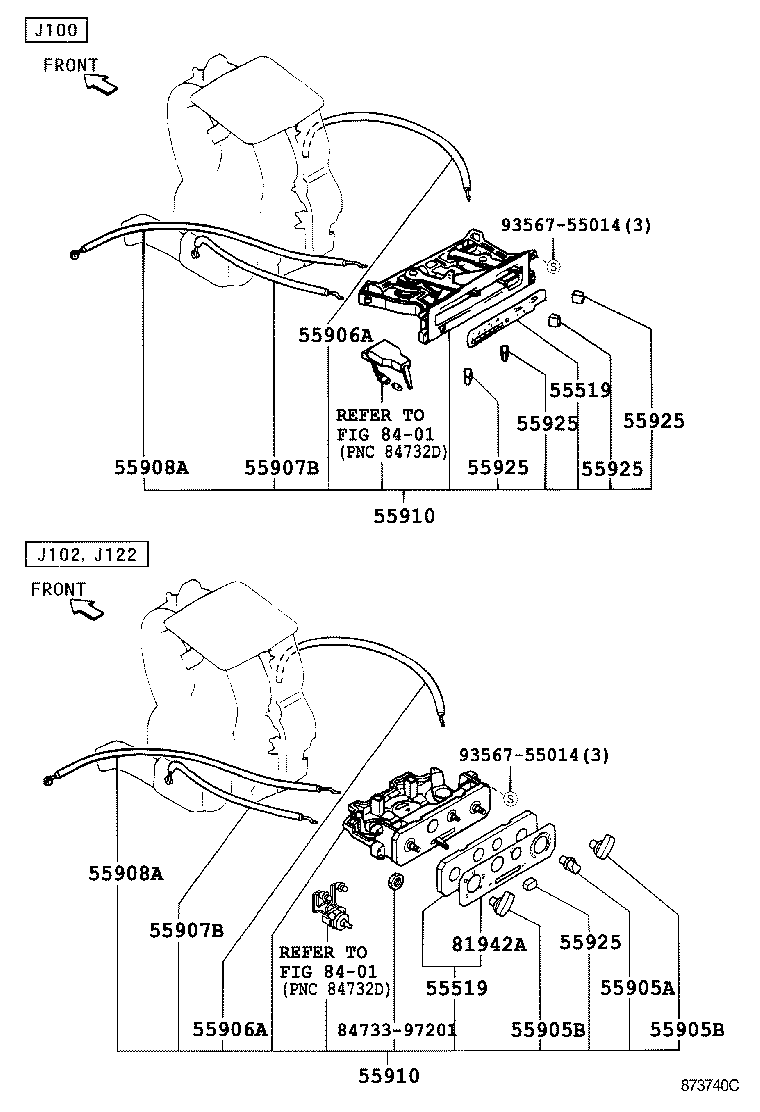 55873-87401 SEAL, AIR DUCT, CENTER product image