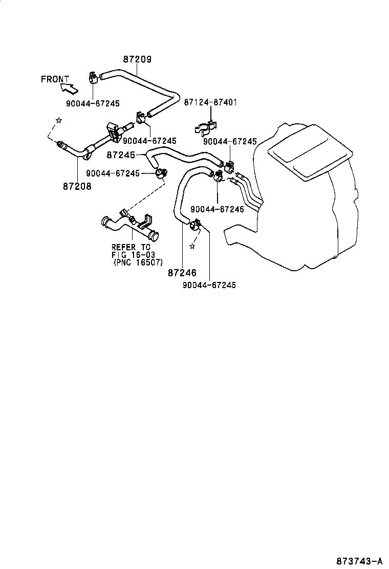 87246-87403 HOSE, HEATER WATER, OUTLET product image