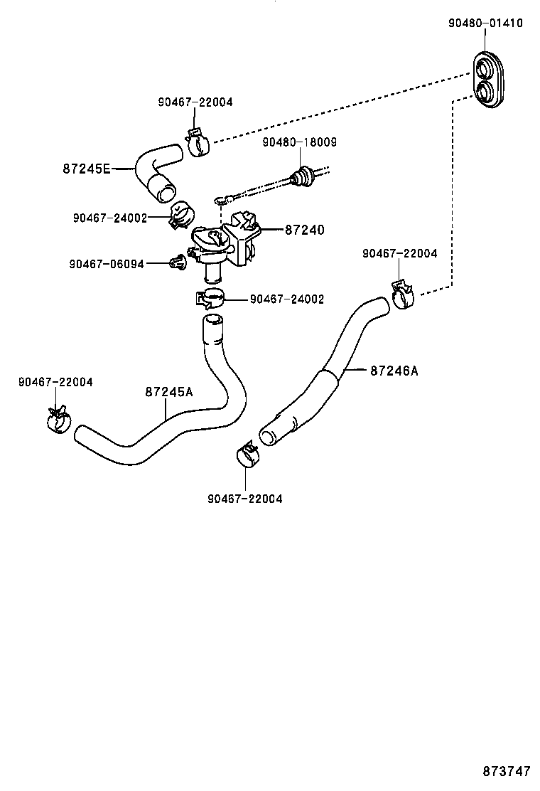87240-02040 VALVE ASSY, HEATER WATER product image