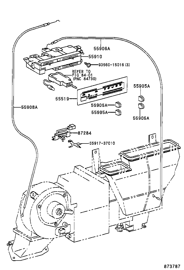 55843-37040 DUCT, HEATER TO REGISTER, NO.1 product image