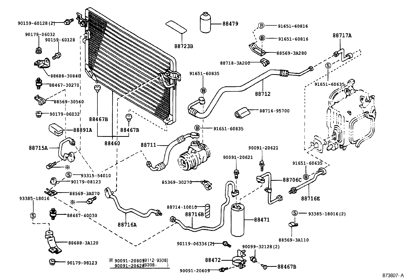 88711-30751 HOSE, COOLER REFRIGERANT DISCHARGE, NO.1 product image