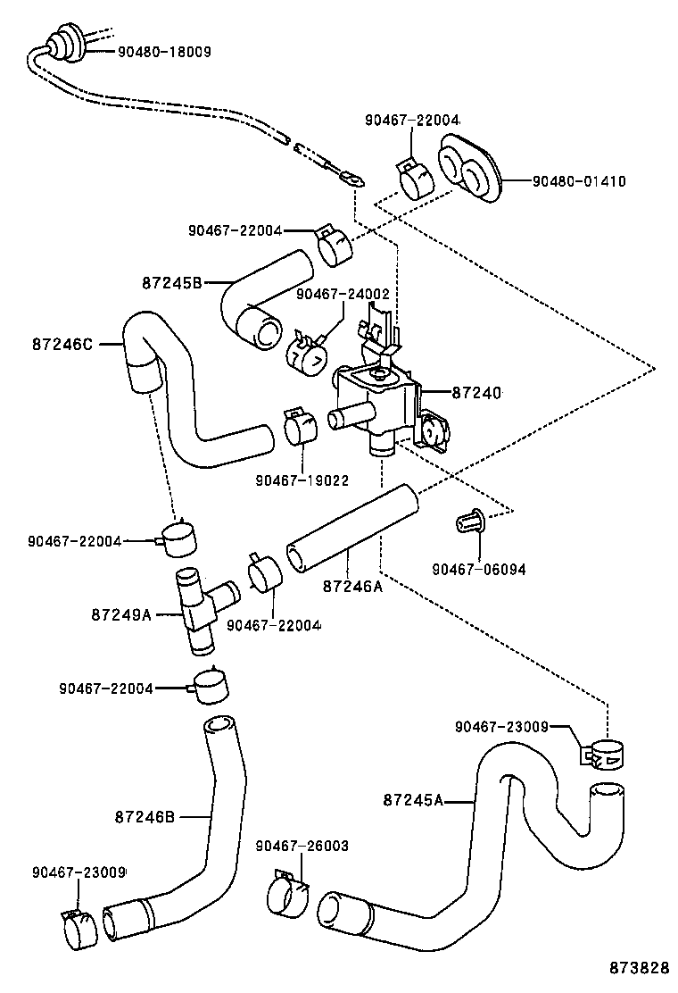 87240-02040 VALVE ASSY, HEATER WATER product image