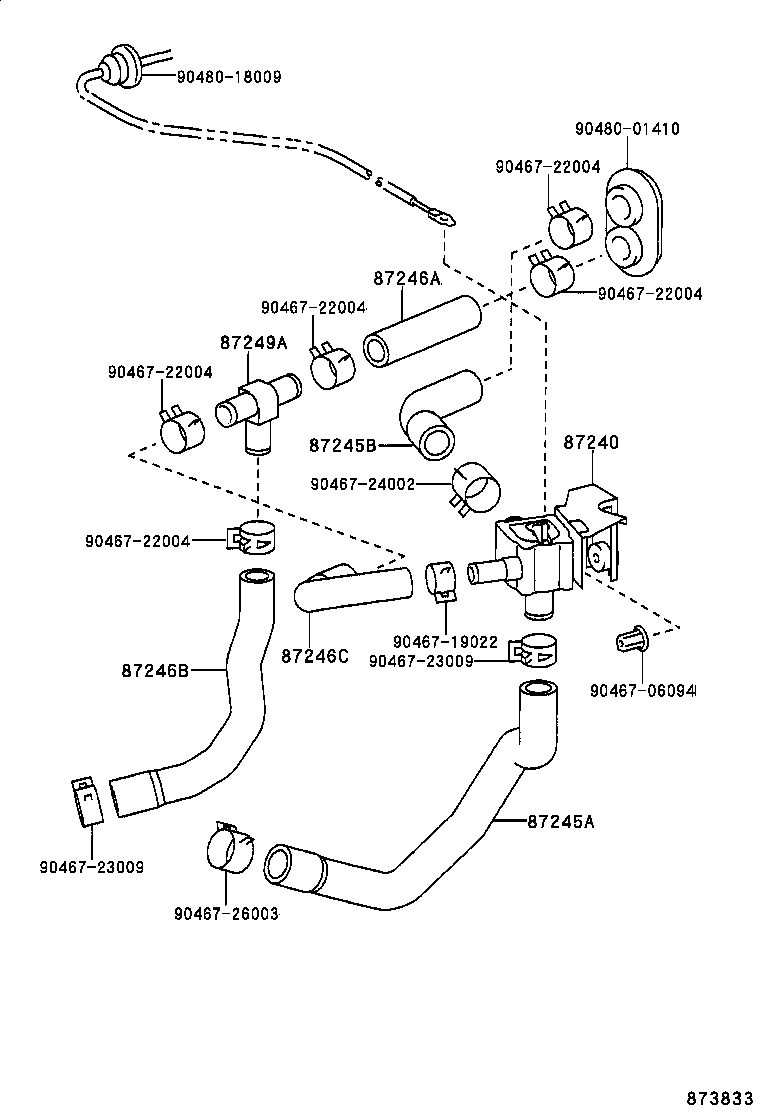 87240-02040 VALVE ASSY, HEATER WATER product image