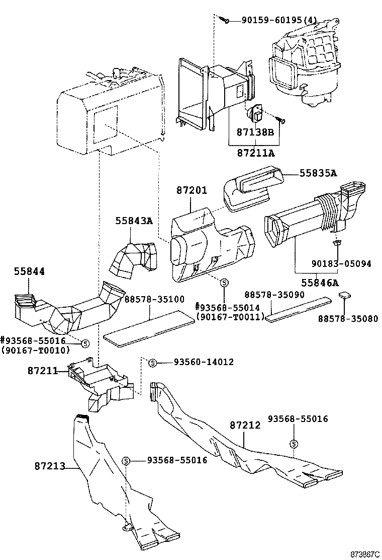 55846-35040 DUCT, HEATER TO REGISTER, NO.4 product image