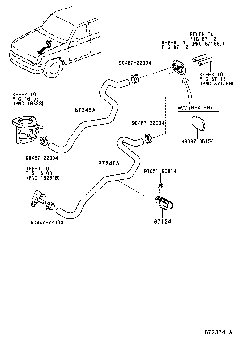 87245-38170 HOSE, HEATER WATER, OUTLET A product image