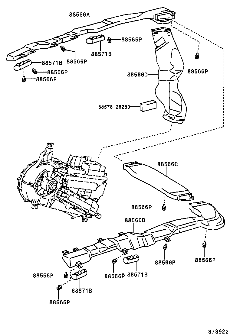 55911-28010 BASE, HEATER CONTROL product image