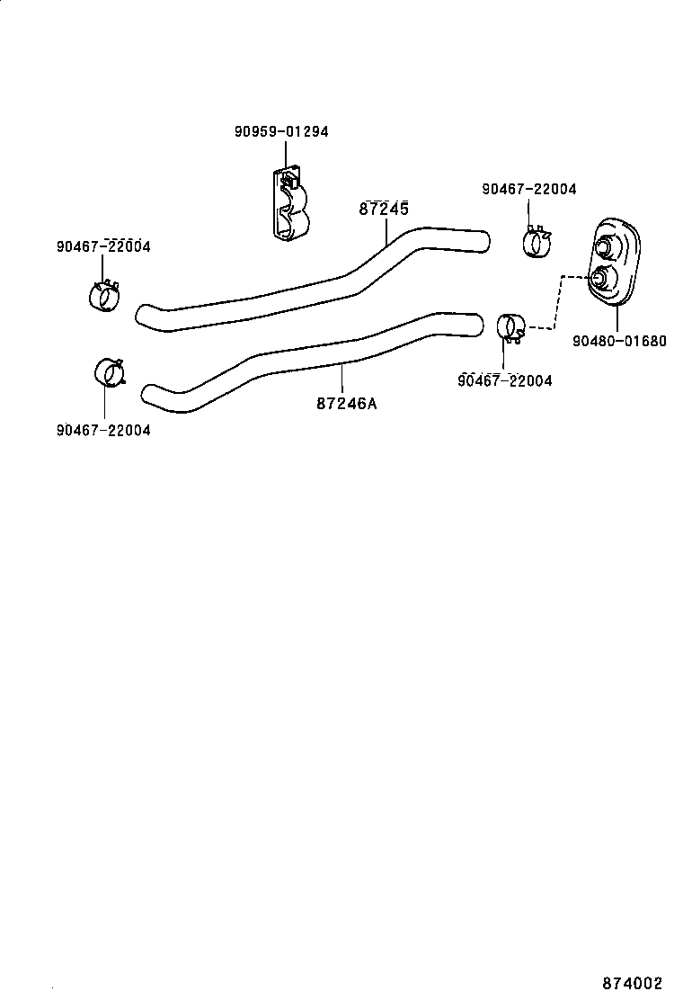 87245-2D310 HOSE, HEATER WATER, INLET product image