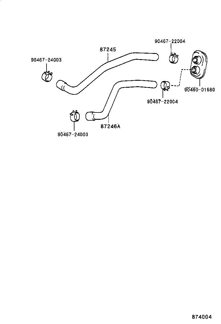 87245-2D310 HOSE, HEATER WATER, INLET product image