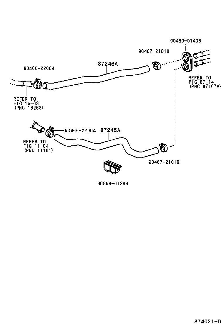 87207-28440 HOSE, HEATER WATER, INLET A product image