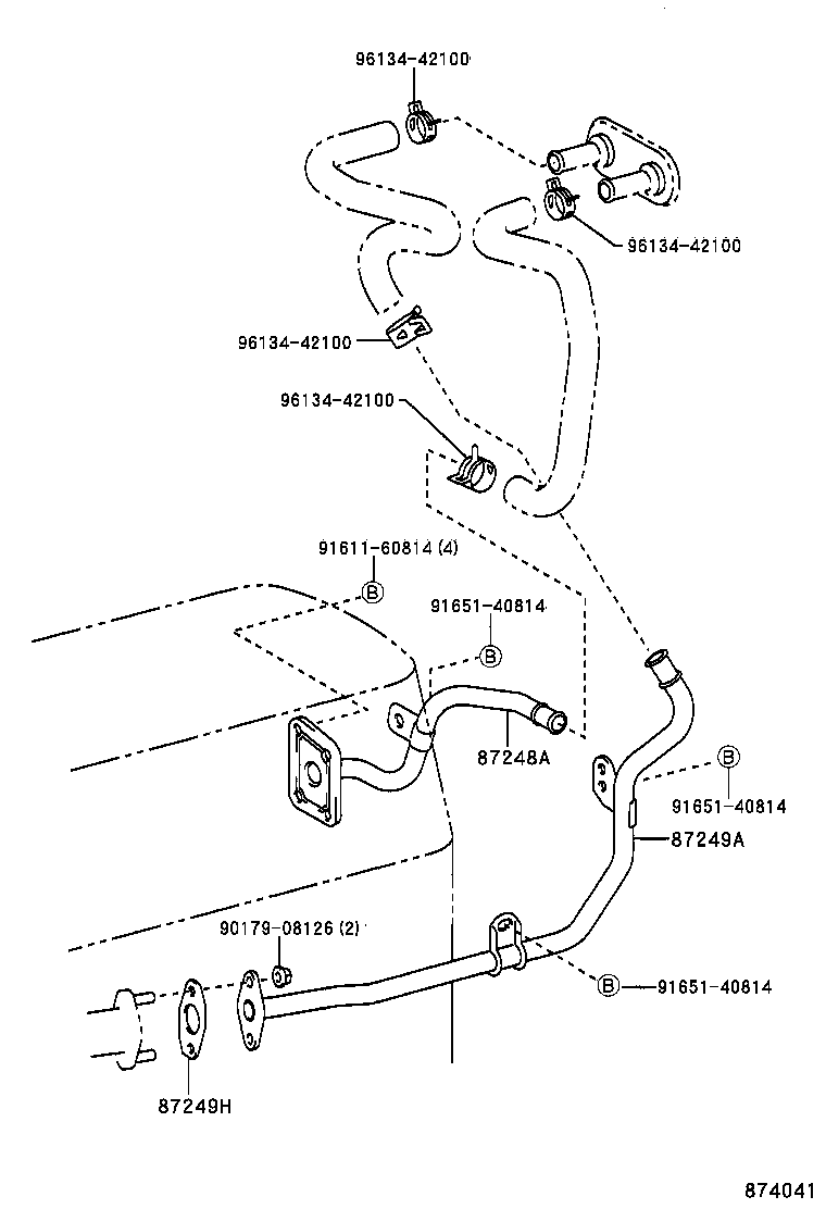 87245-0B170 HOSE, HEATER WATER, INLET A product image
