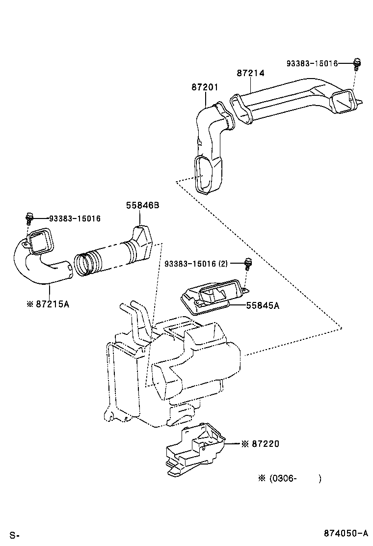 55844-0B020 DUCT SUB-ASSY, AIR, NO.1 product image
