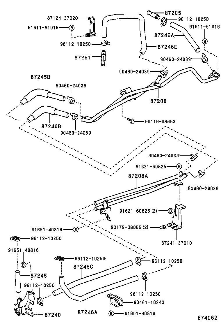87208-89151 JOINT OR UNION, FRONT HEATER HOSE THROUGH OR INLET VALVE product image