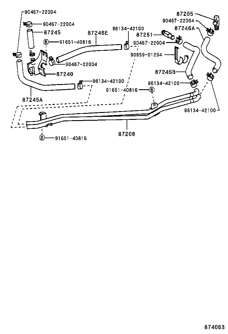 87208-89151 JOINT OR UNION, FRONT HEATER HOSE THROUGH OR INLET VALVE product image