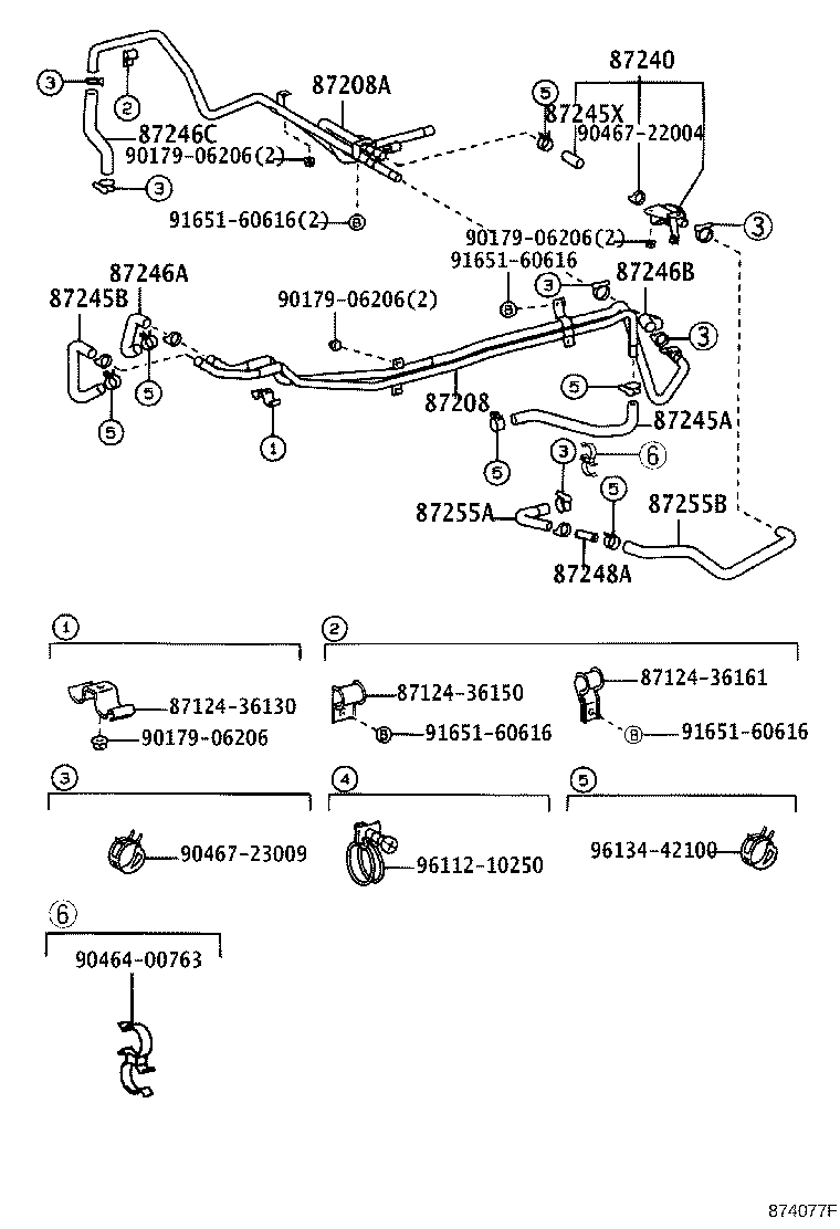 87245-3C220 HOSE, REAR HEATER WATER OUTLET, E (TO ENGINE) product image