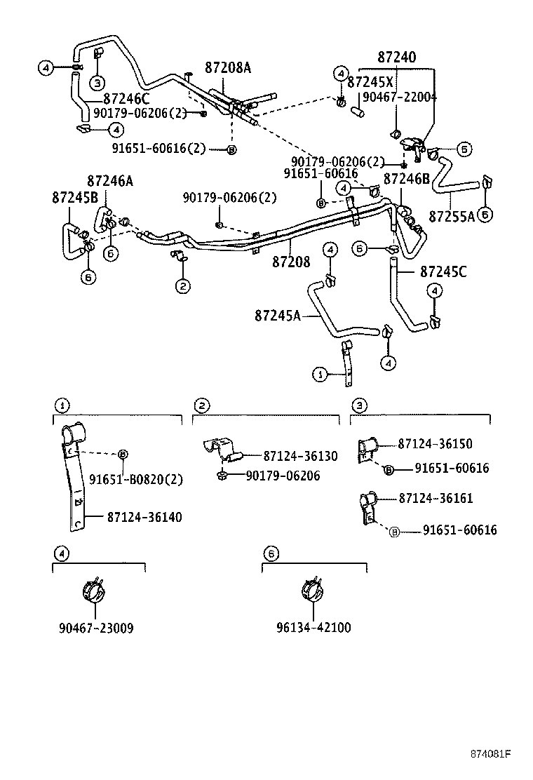 87245-3C220 HOSE, REAR HEATER WATER OUTLET, E (TO ENGINE) product image