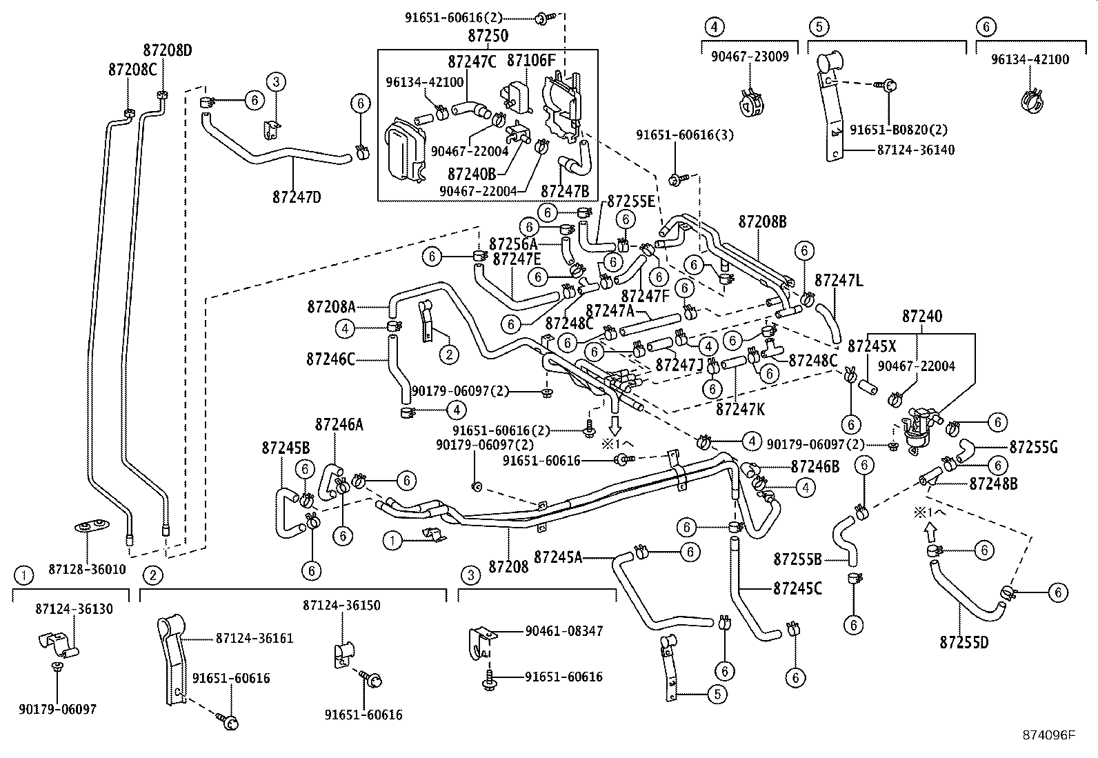 87245-3C220 HOSE, REAR HEATER WATER OUTLET, E (TO ENGINE) product image