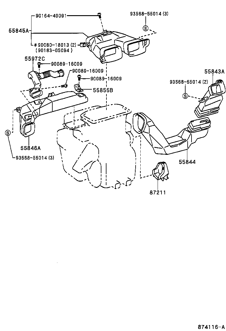 55846-YF010 DUCT, HEATER TO REGISTER, NO.4 product image