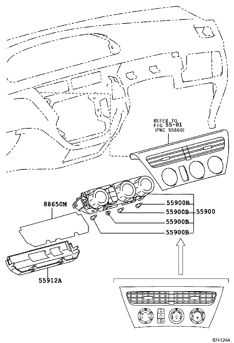 55843-32080 DUCT, HEATER TO REGISTER, NO.1 product image
