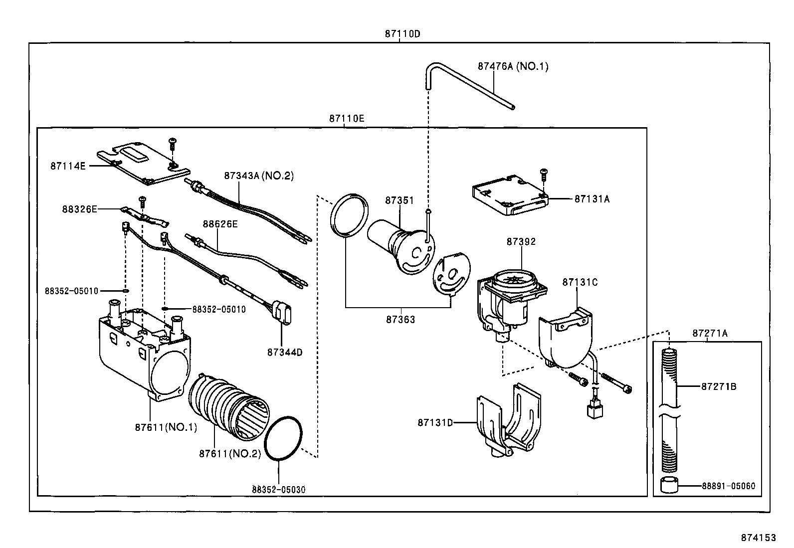 87245-05110 HOSE, HEATER WATER, INLET A product image