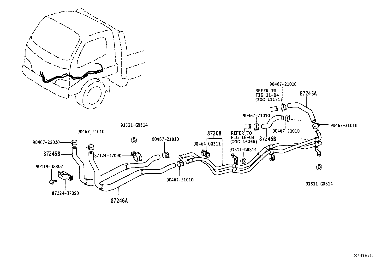 87207-37720 PIPE & HOSE SUB-ASSY, WATER B product image