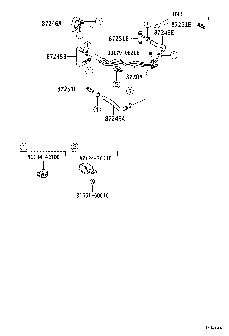 87245-3C710 HOSE, HEATER WATER product image