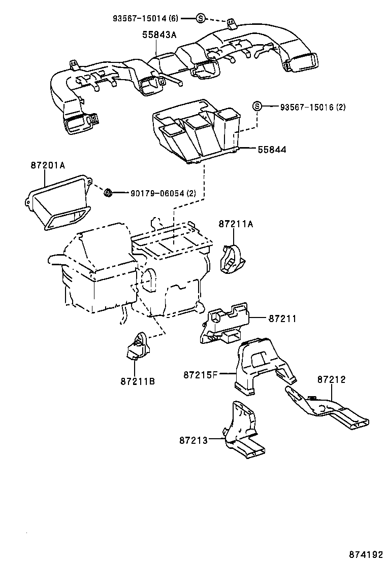55843-47010 DUCT, HEATER TO REGISTER, NO.1 product image