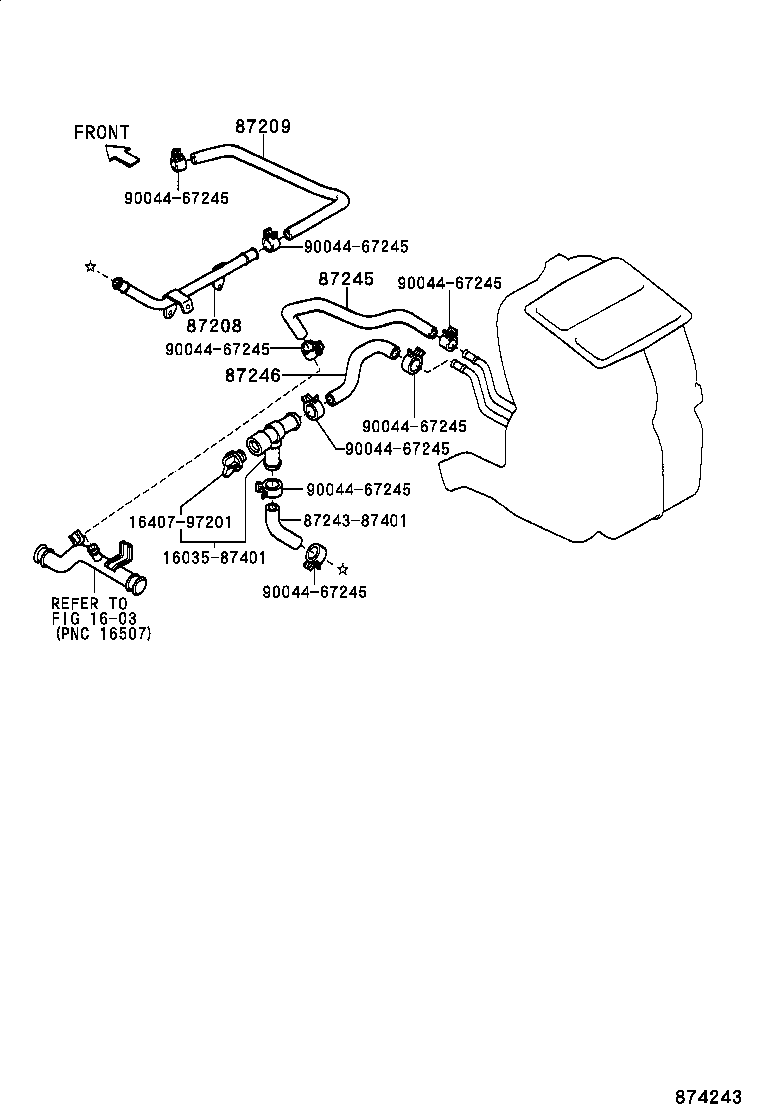87246-87403 HOSE, HEATER WATER, OUTLET product image