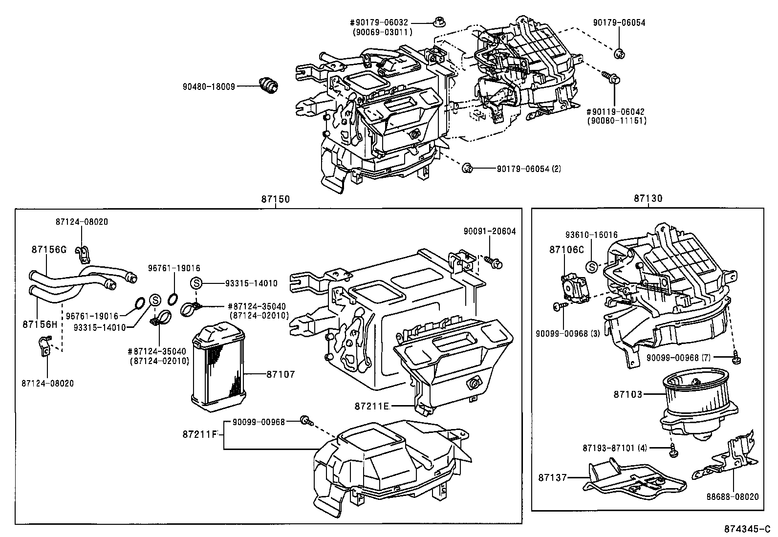 87107-08020 UNIT SUB-ASSY, REAR HEATER product image