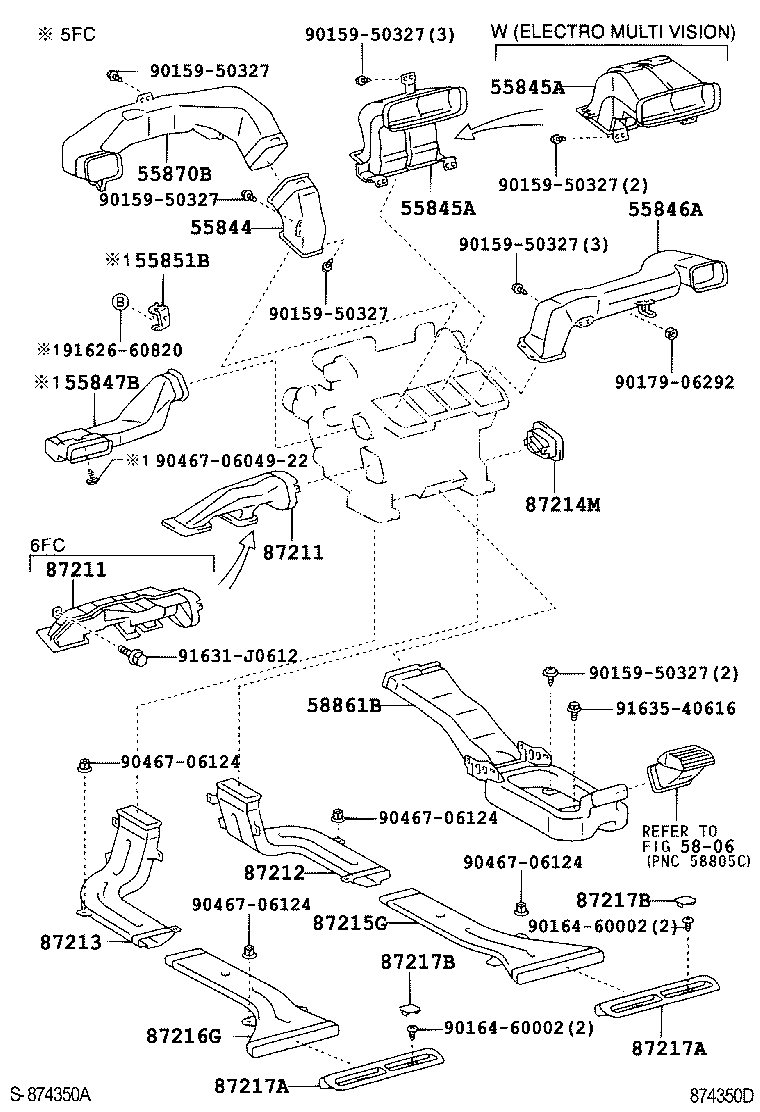 55846-50060 DUCT, HEATER TO REGISTER, NO.4 product image