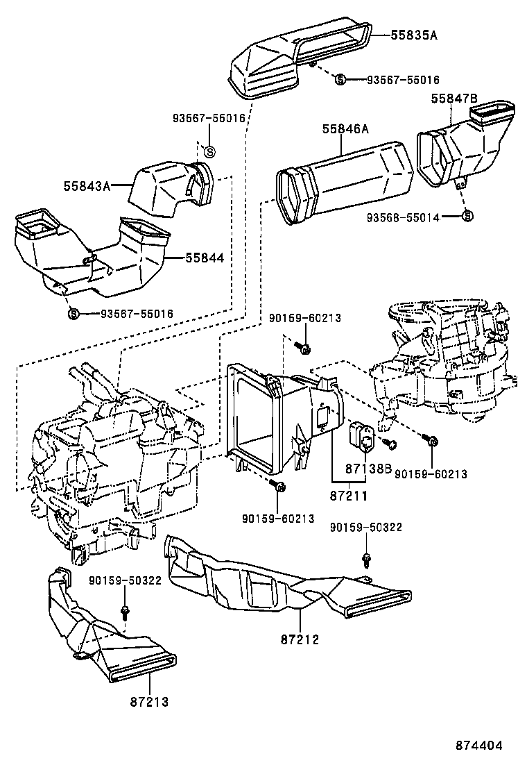55846-04030 DUCT, HEATER TO REGISTER, NO.4 product image