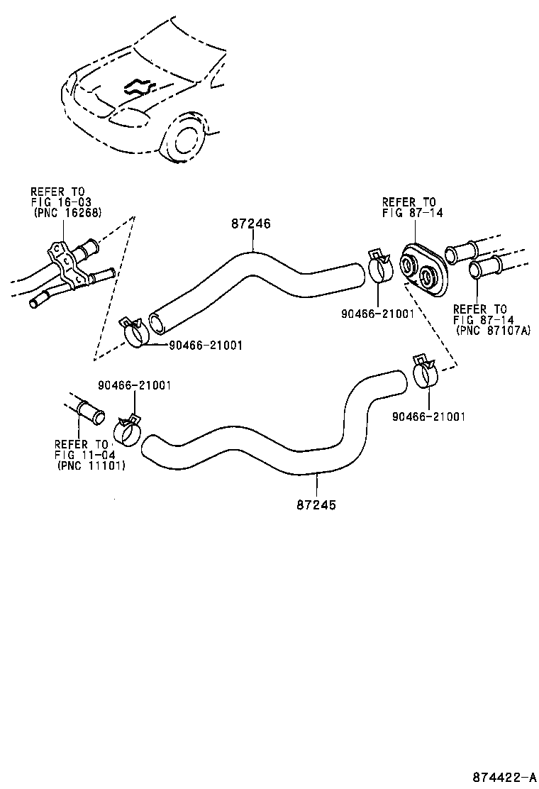 87245-12C50 HOSE, HEATER WATER, OUTLET A product image