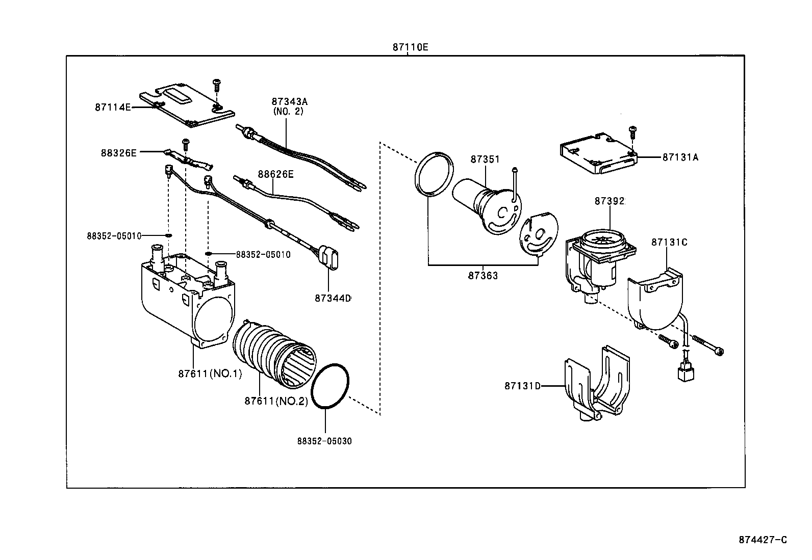 87240-02040 VALVE ASSY, HEATER WATER product image