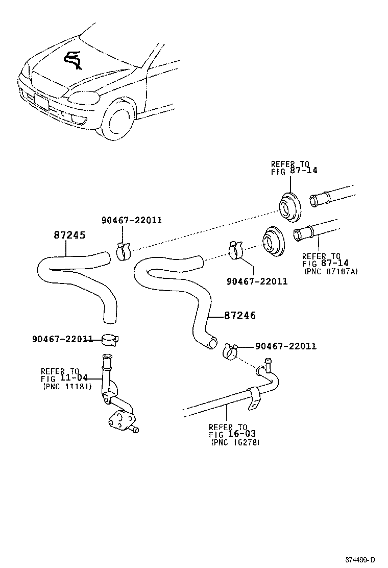 87245-3F520 HOSE, HEATER WATER, INLET product image